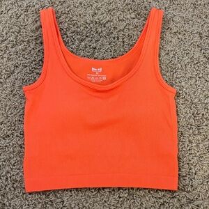 Seamless Coral/Pink Cropped Athletic Tank